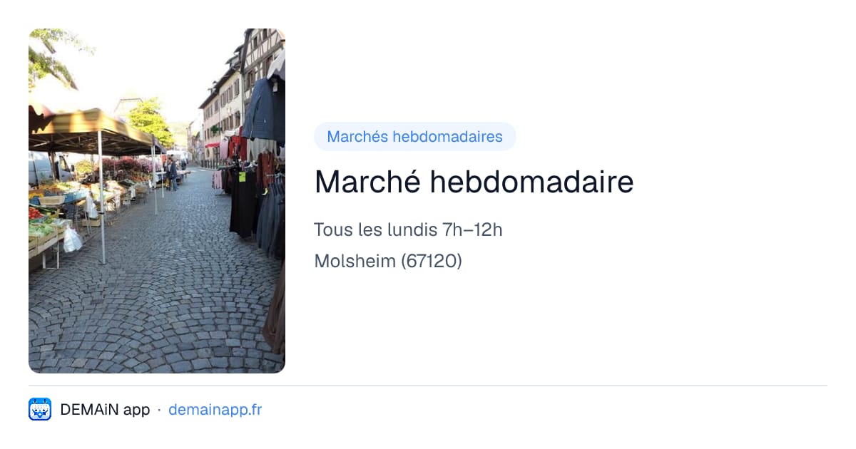 Marché hebdomadaire — Molsheim