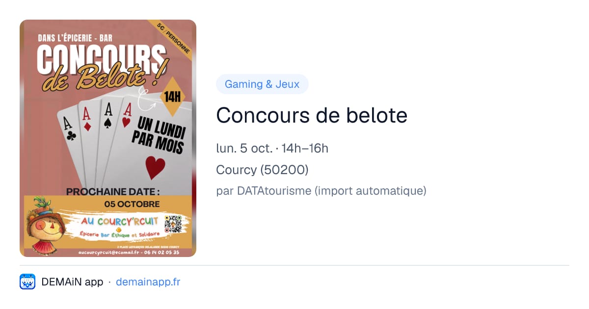 Concours de belote — Courcy