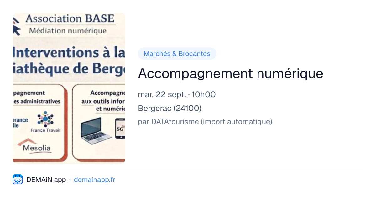 Accompagnement numérique — Bergerac