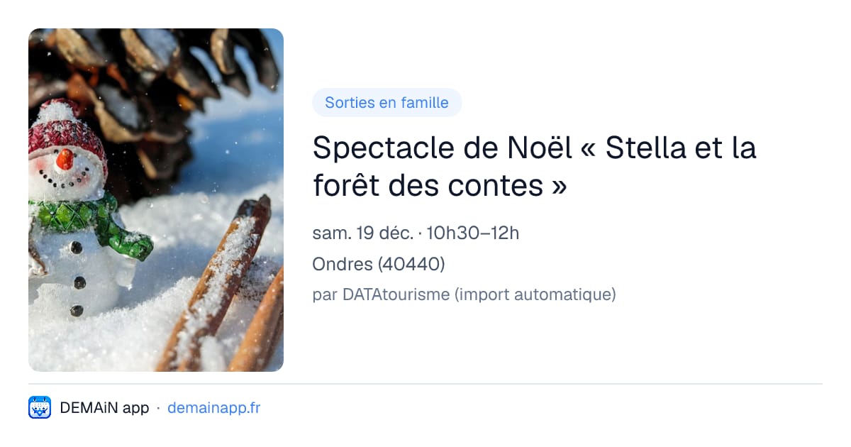 Spectacle de Noël « Stella et la forêt des contes » — Ondres