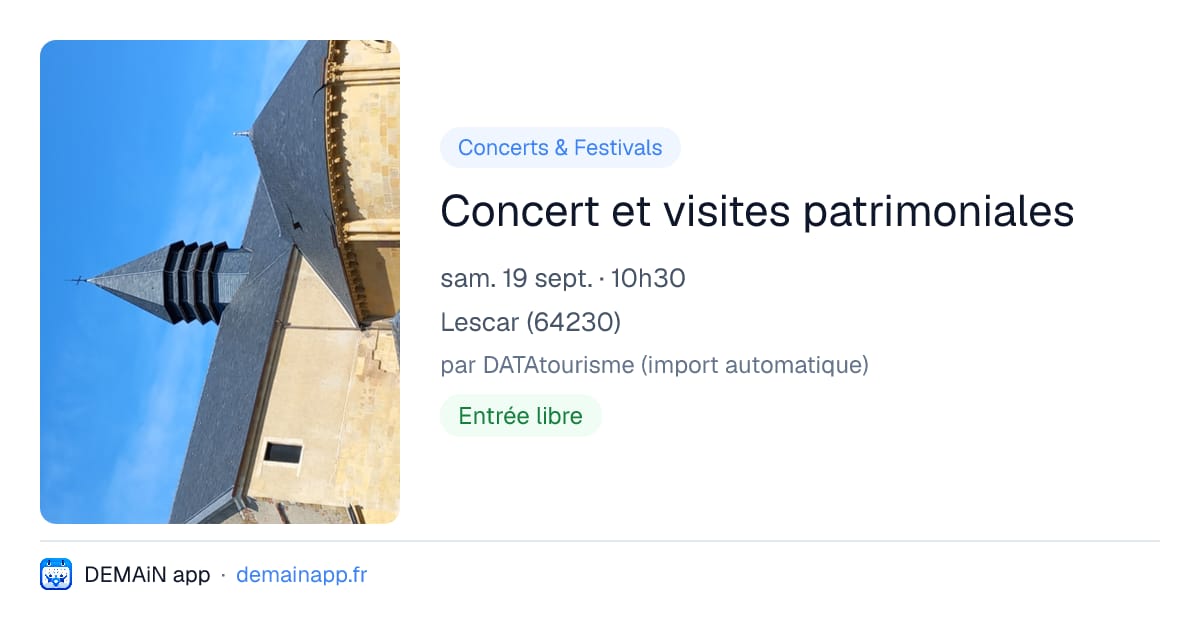 Concert et visites patrimoniales — Lescar