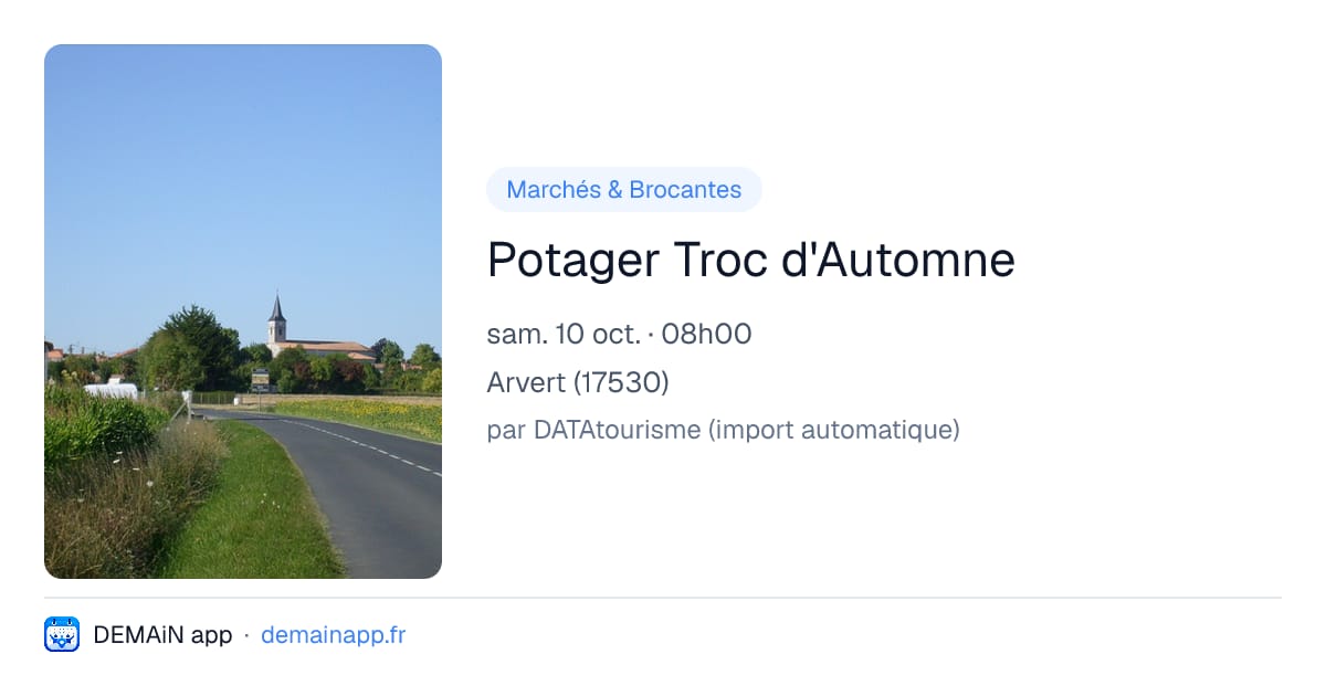 Potager Troc d'Automne — Arvert