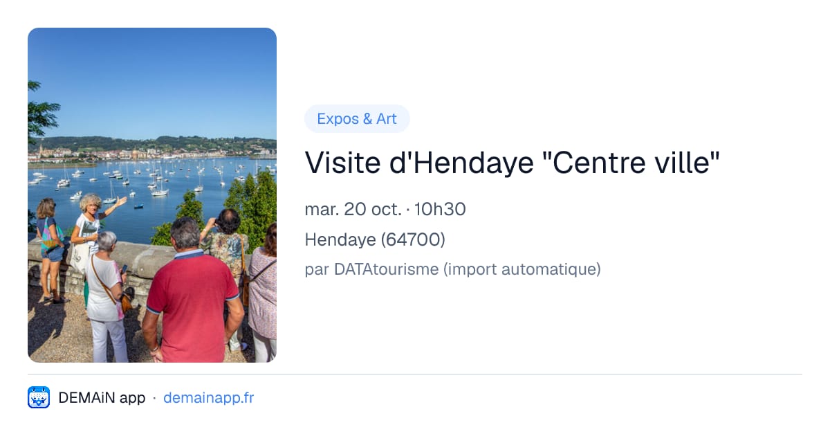 Visite d'Hendaye "Centre ville" — Hendaye