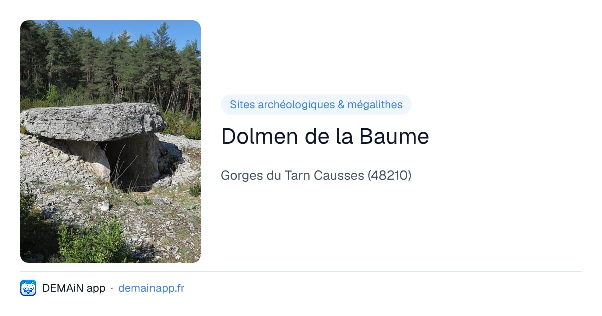 Dolmen de la Baume — Gorges du Tarn Causses