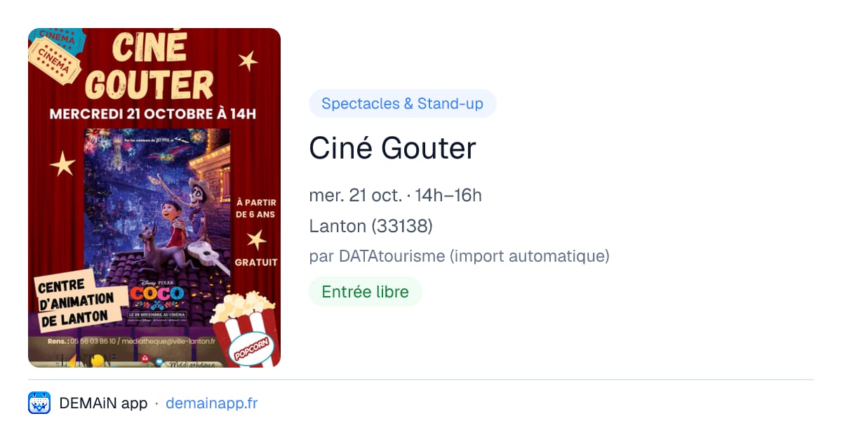 Ciné Gouter — Lanton