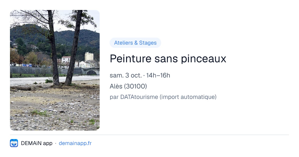 Peinture sans pinceaux — Alès