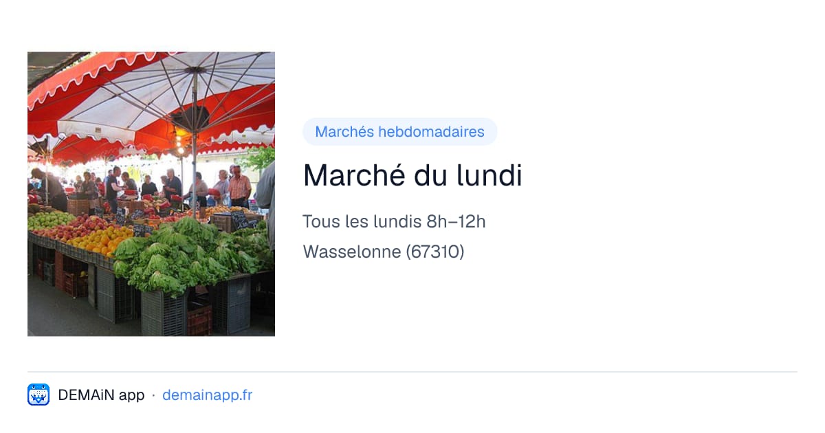 Marché du lundi — Wasselonne