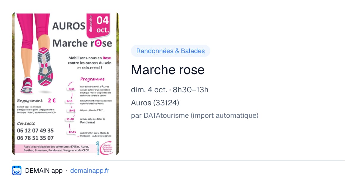 Marche rose — Auros