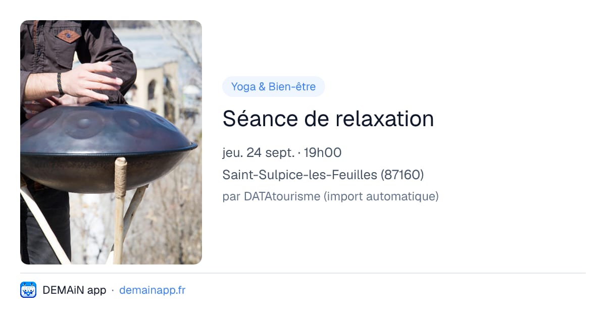 Séance de relaxation — Saint-Sulpice-les-Feuilles