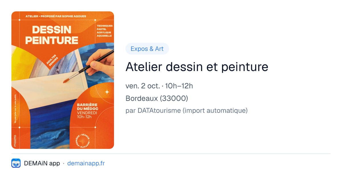 Atelier dessin et peinture — Bordeaux