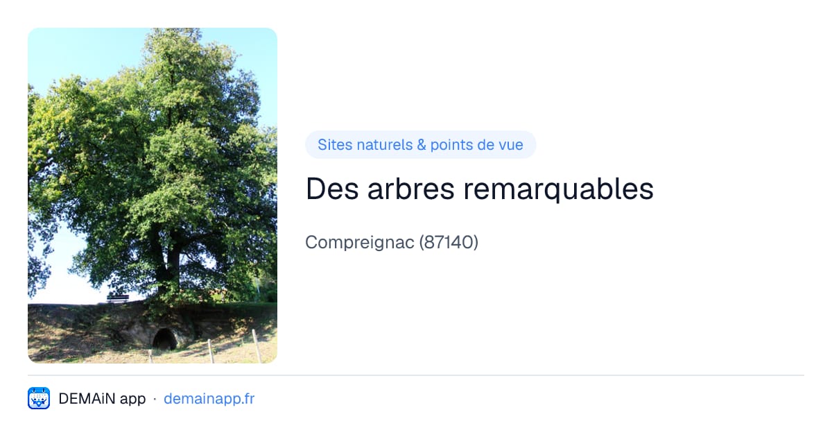 Des arbres remarquables — Compreignac