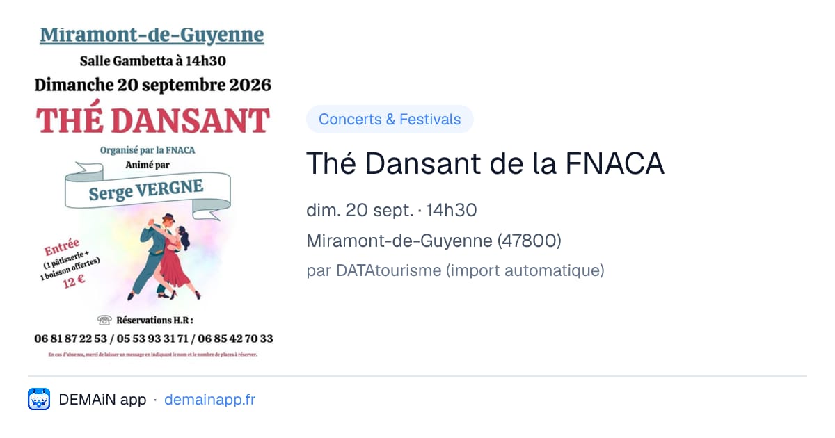 Thé Dansant de la FNACA — Miramont-de-Guyenne