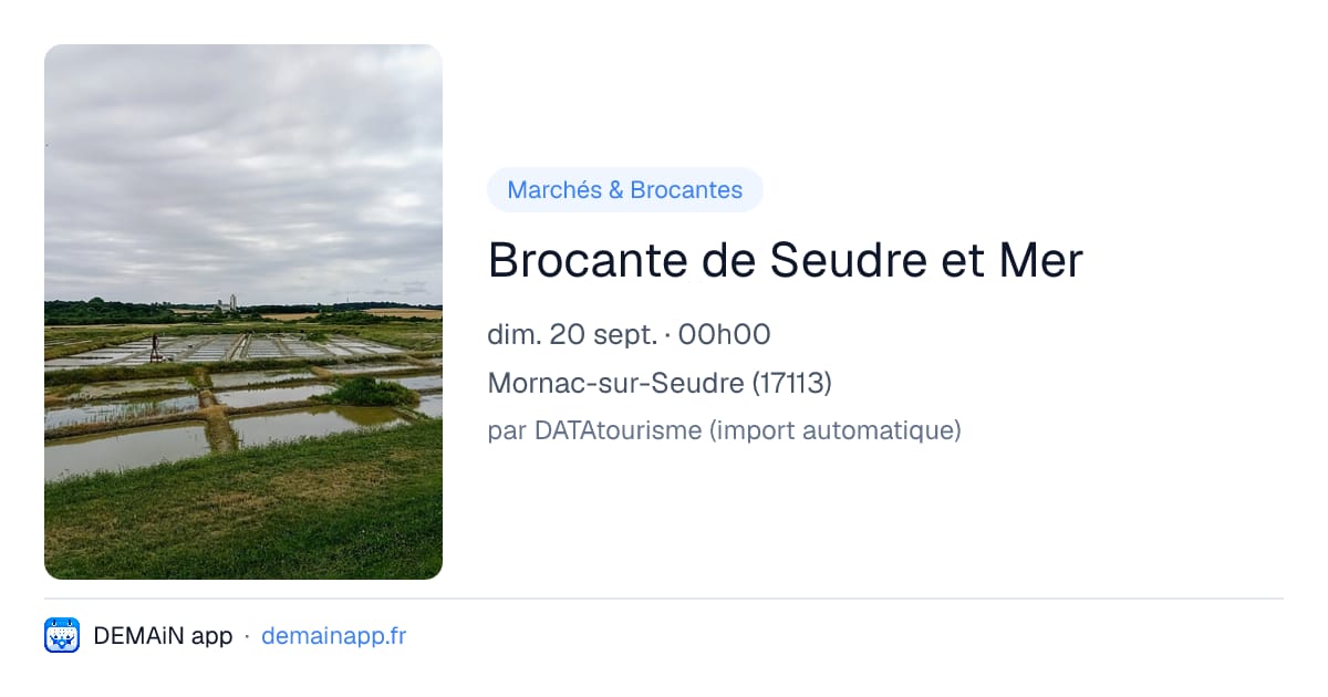 Brocante de Seudre et Mer — Mornac-sur-Seudre