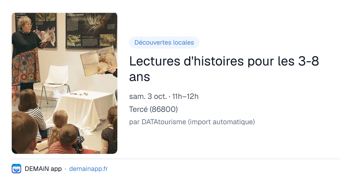 Lectures d'histoires pour les 3-8 ans — Tercé