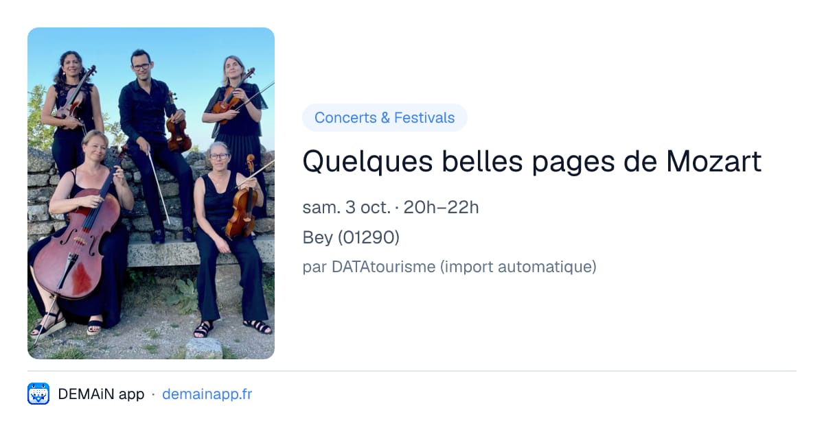 Quelques belles pages de Mozart — Bey