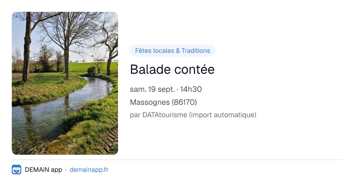 Balade contée — Massognes