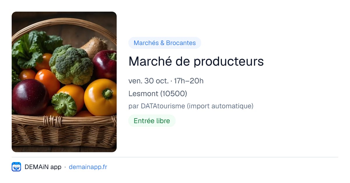 Marché de producteurs — Lesmont