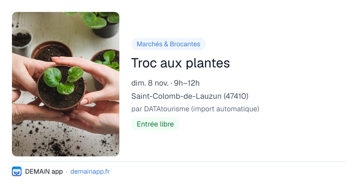 Troc aux plantes — Saint-Colomb-de-Lauzun