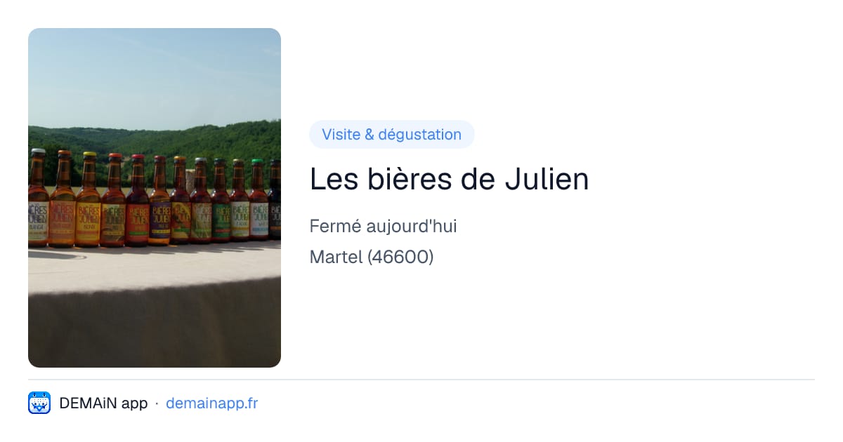 Les bières de Julien — Martel