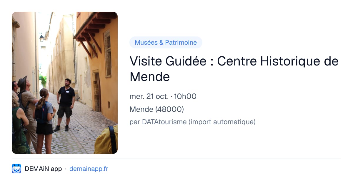 Visite Guidée : Centre Historique de Mende — Mende