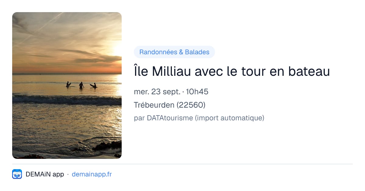 Île Milliau avec le tour en bateau — Trébeurden