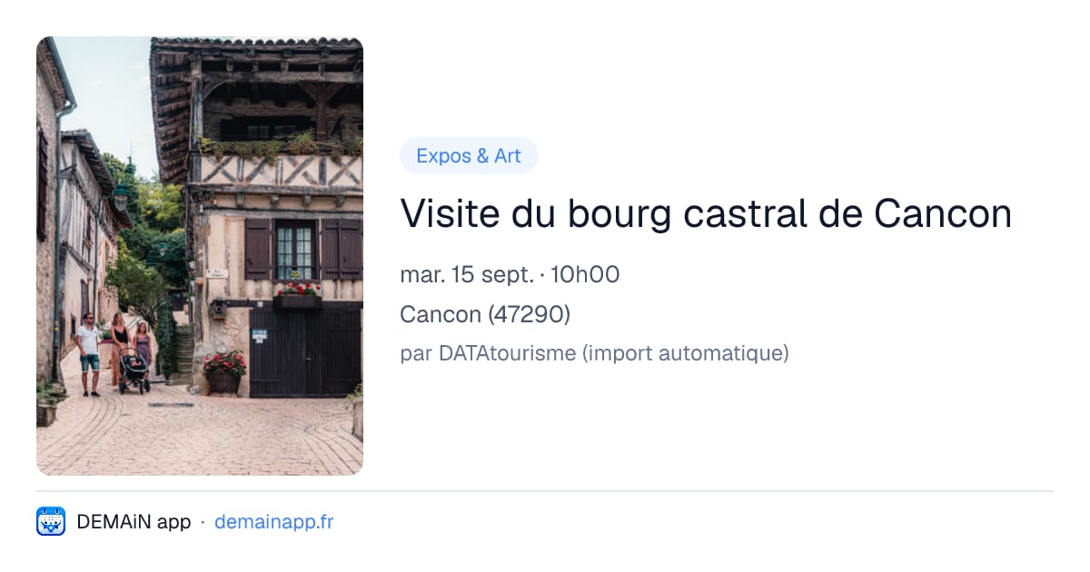Visite du bourg castral de Cancon — Cancon