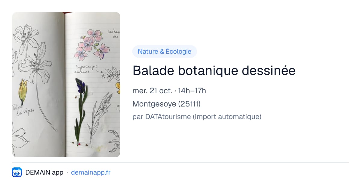 Balade botanique dessinée — Montgesoye