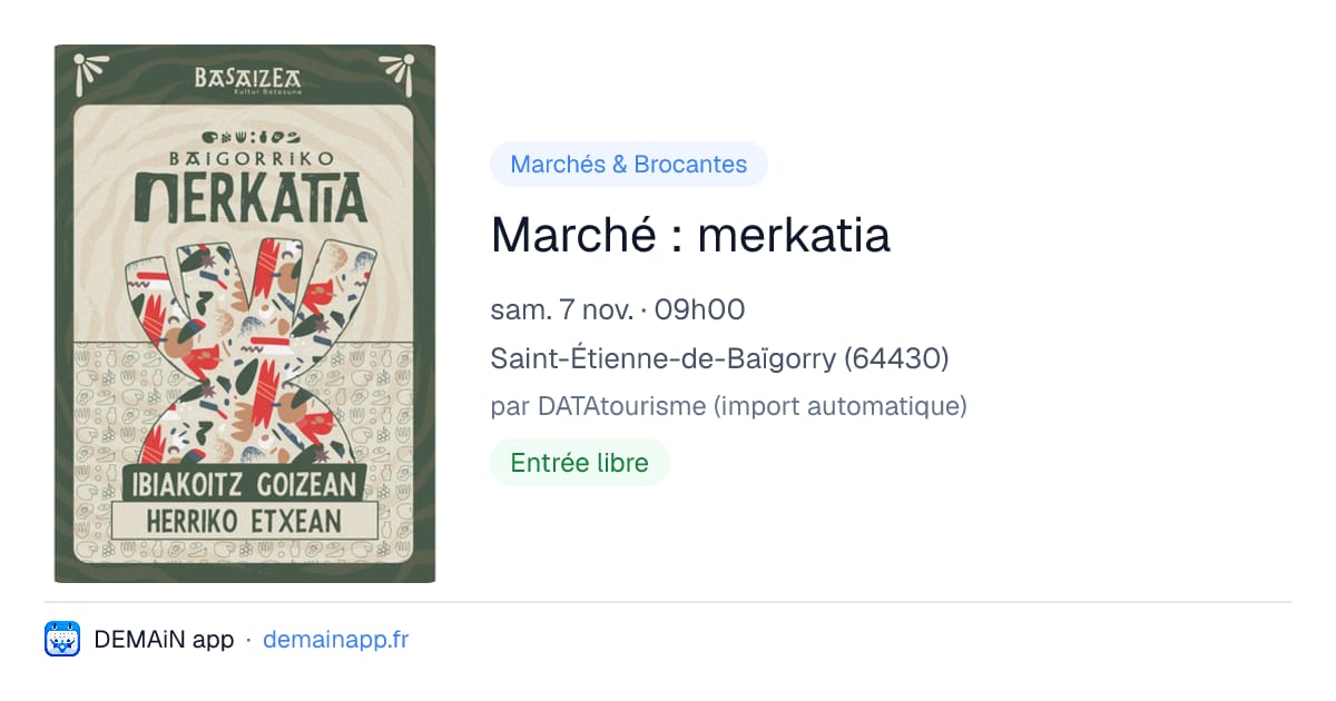 Marché : merkatia — Saint-Étienne-de-Baïgorry