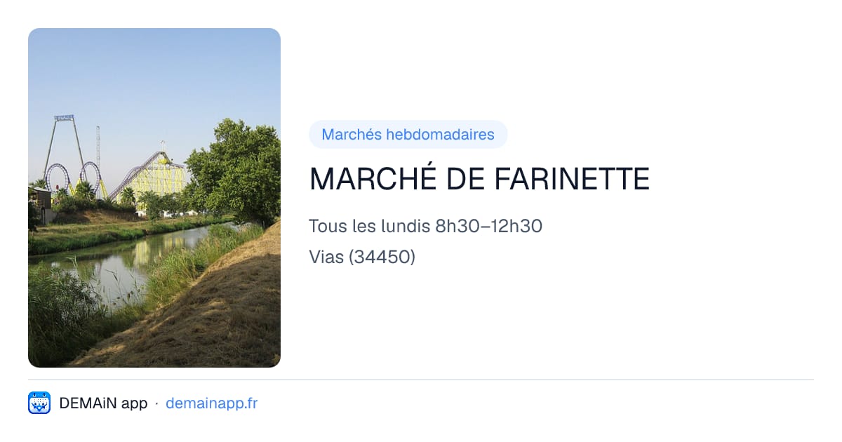 MARCHÉ DE FARINETTE — Vias