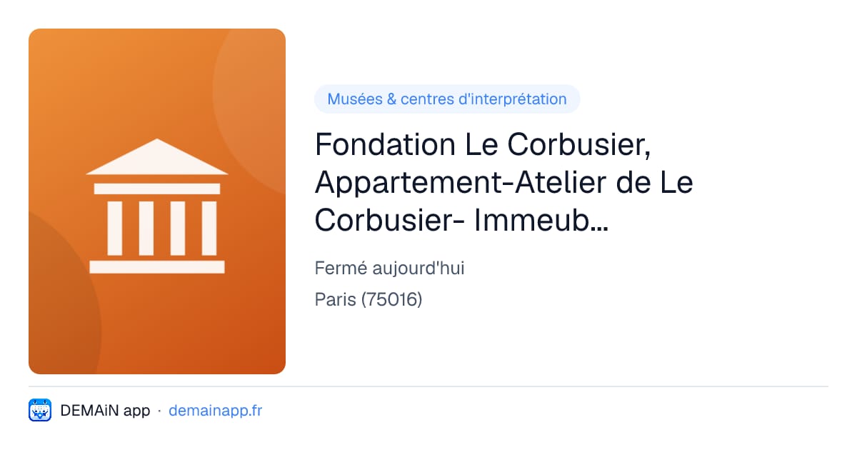 Fondation Le Corbusier, Appartement-Atelier de Le Corbusier- Immeuble Molitor — Paris