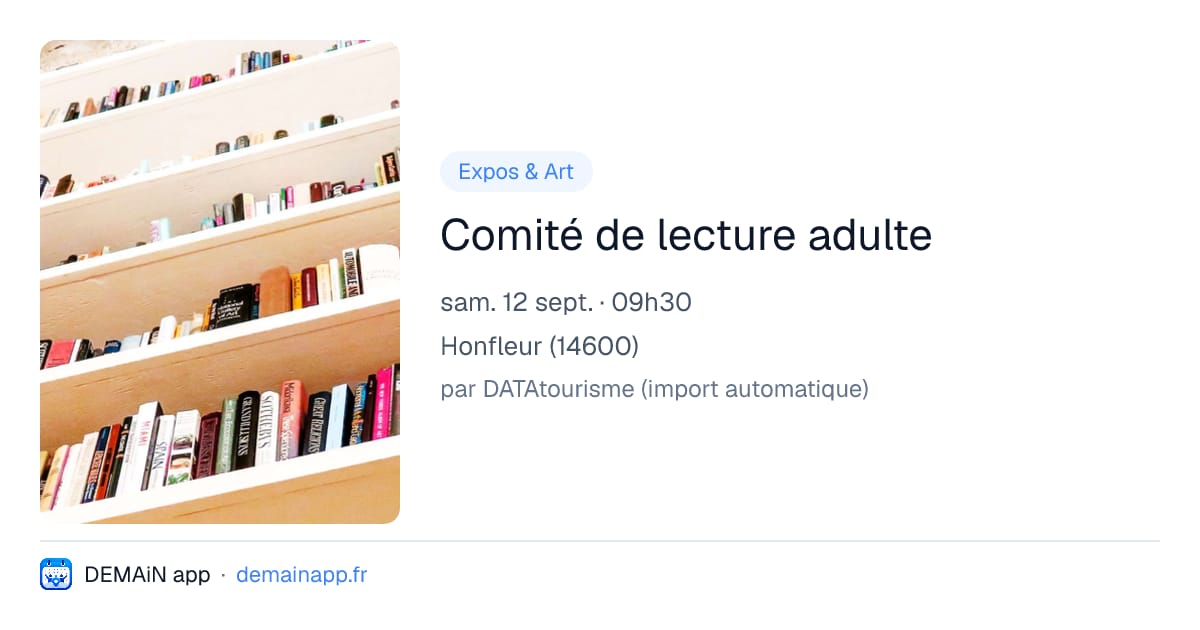 Comité de lecture adulte — Honfleur