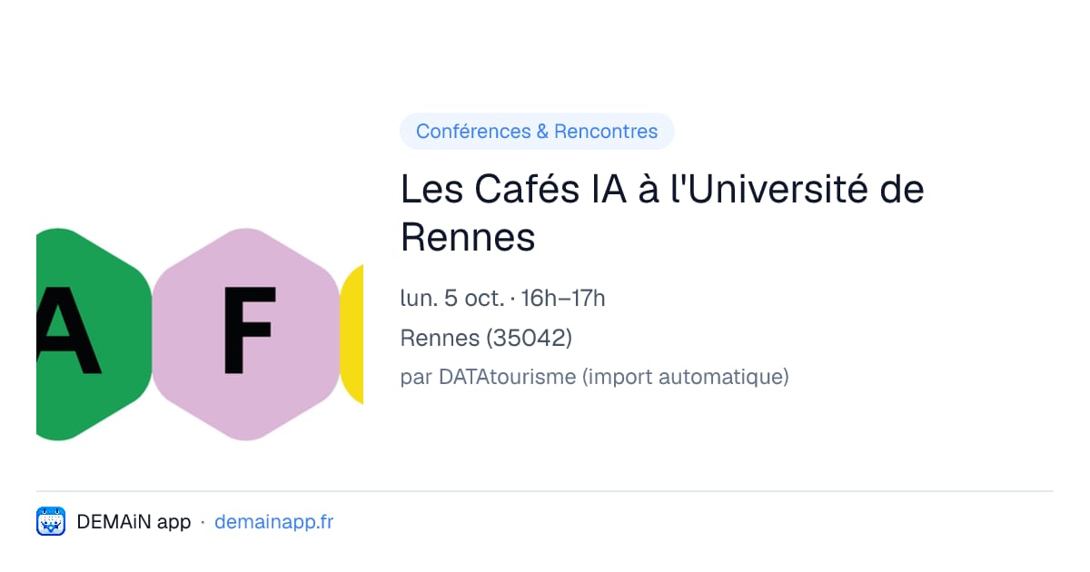 Les Cafés IA à l'Université de Rennes — Rennes