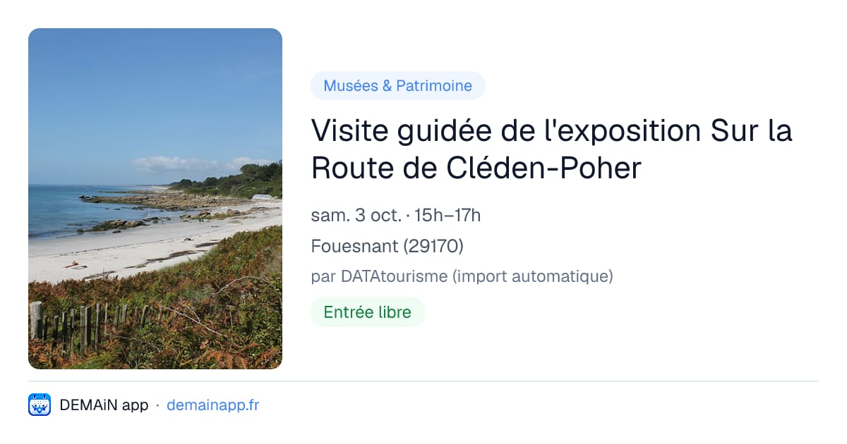 Visite guidée de l'exposition Sur la Route de Cléden-Poher — Fouesnant
