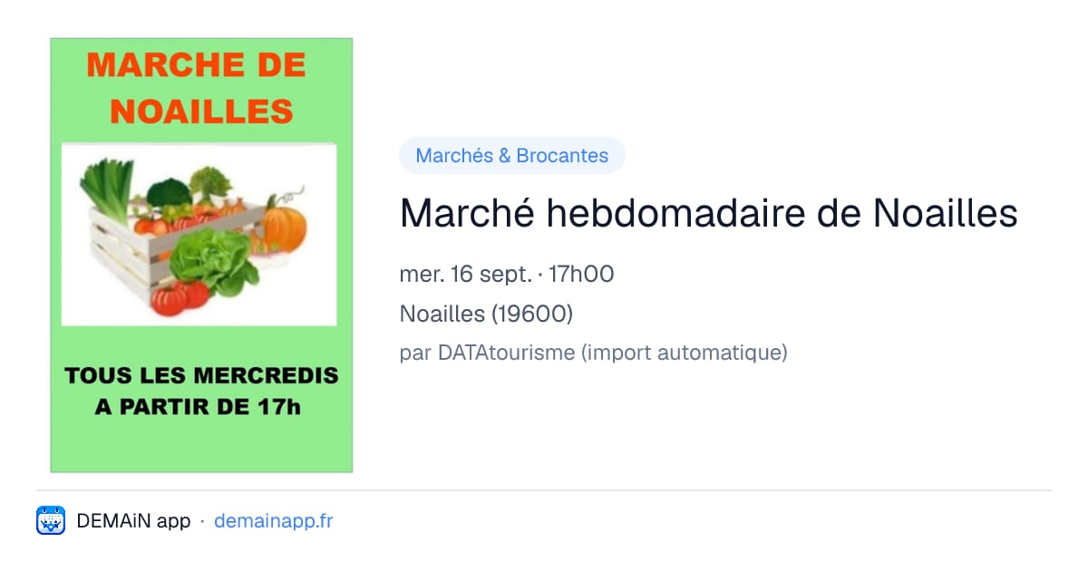 Marché hebdomadaire de Noailles — Noailles