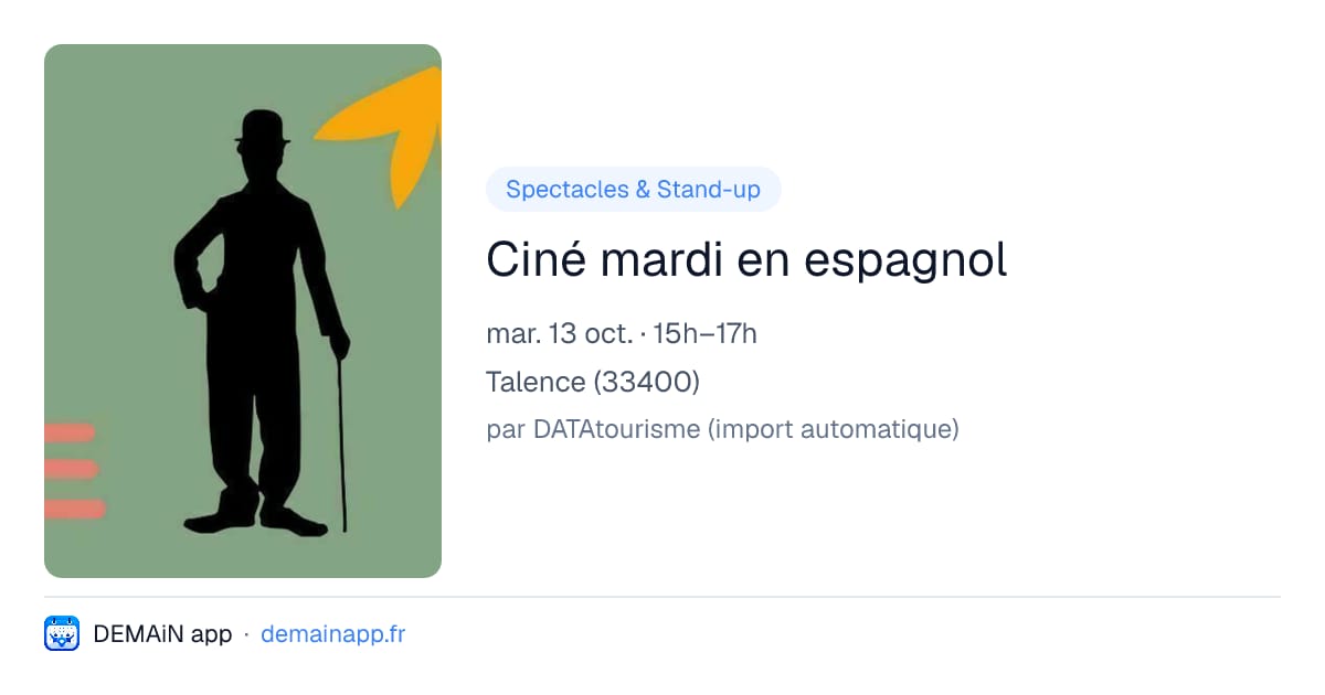 Ciné mardi en espagnol — Talence