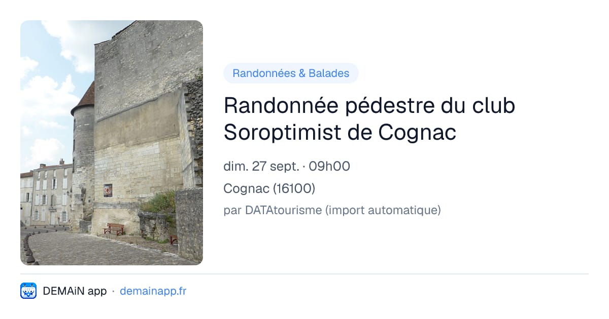 Randonnée pédestre du club Soroptimist de Cognac — Cognac