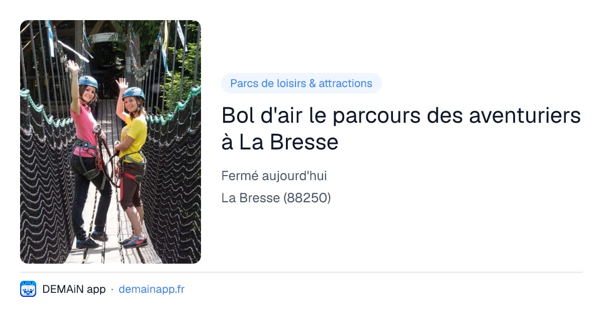 Bol d'air le parcours des aventuriers à La Bresse — La Bresse
