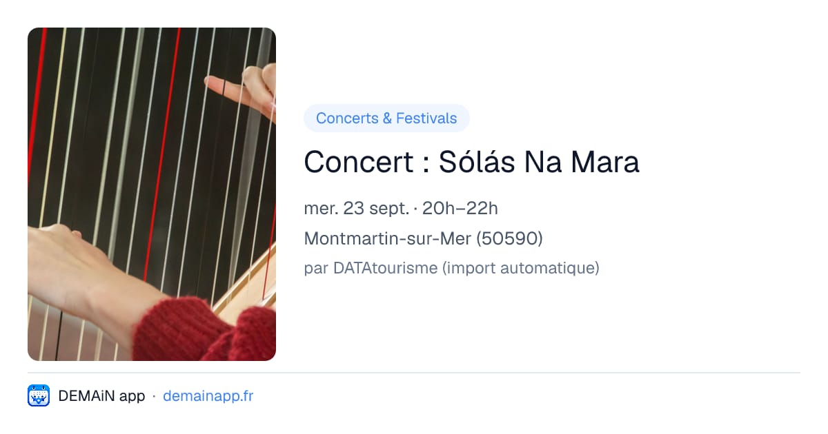 Concert : Sólás Na Mara — Montmartin-sur-Mer