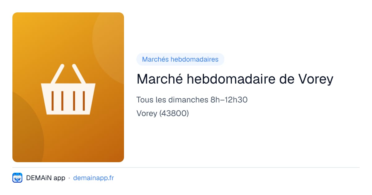 Marché hebdomadaire de Vorey — Vorey