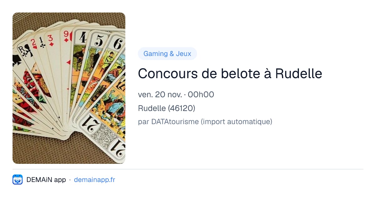 Concours de belote à Rudelle — Rudelle