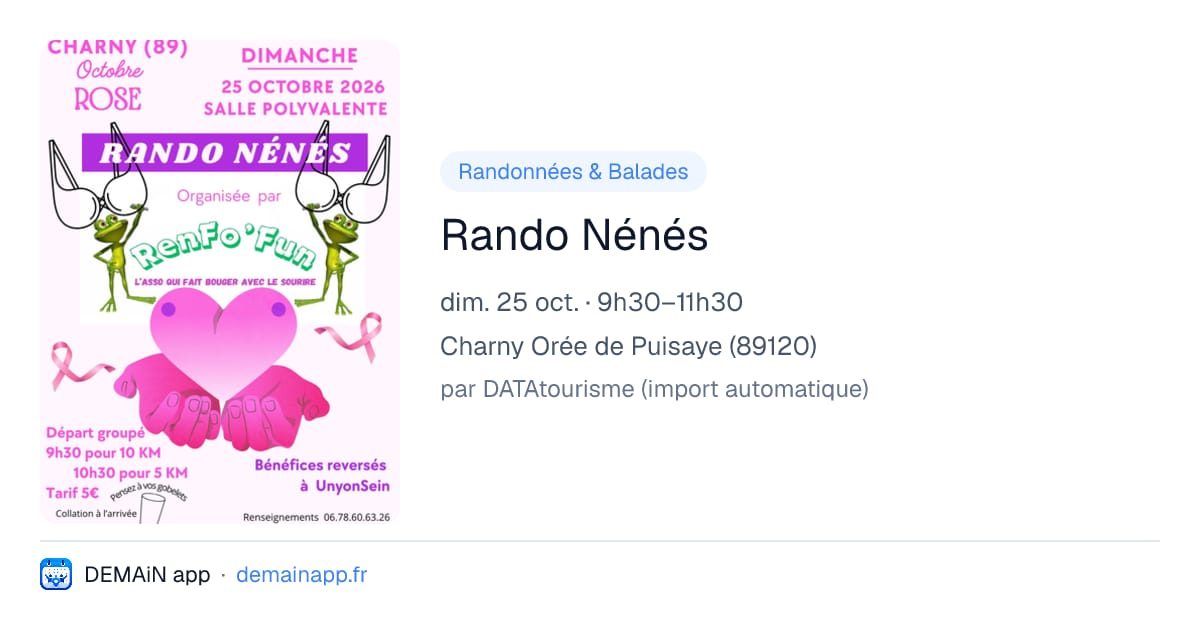 Rando Nénés — Charny Orée de Puisaye