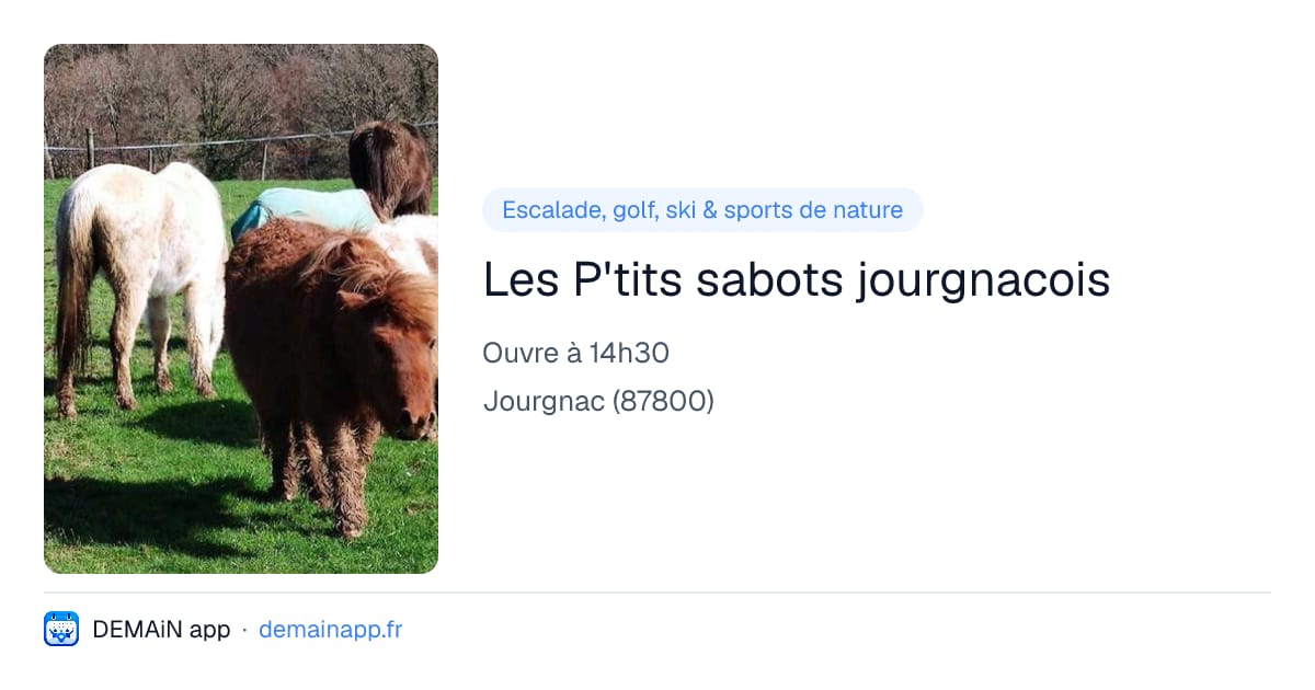 Les P'tits sabots jourgnacois — Jourgnac