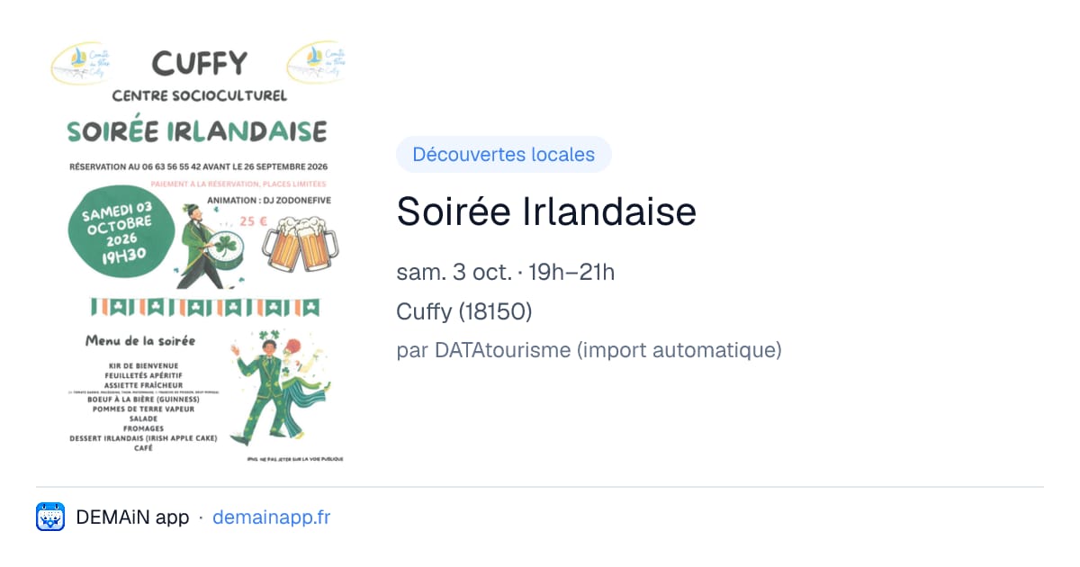 Soirée Irlandaise — Cuffy