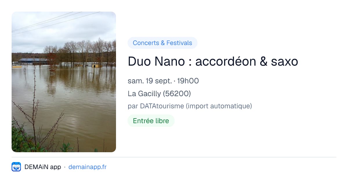 Duo Nano : accordéon & saxo — La Gacilly