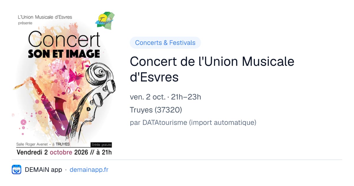 Concert de l'Union Musicale d'Esvres — Truyes
