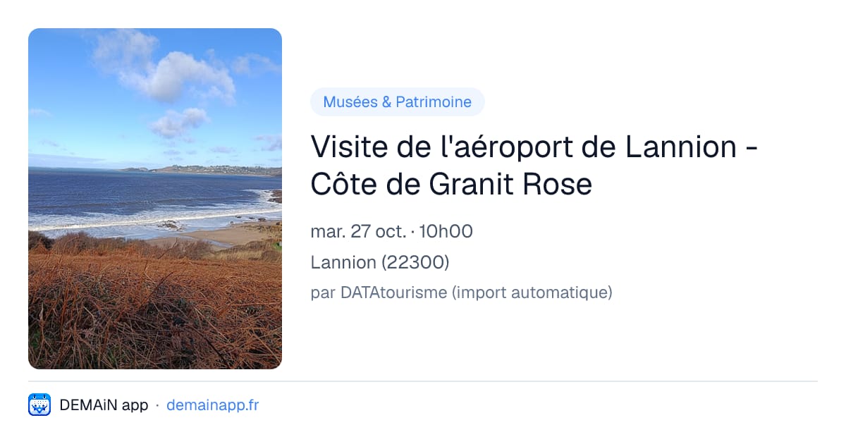 Visite de l'aéroport de Lannion - Côte de Granit Rose — Lannion