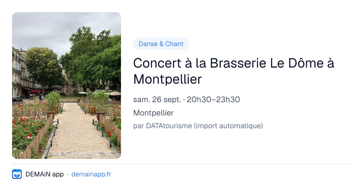 Concert à la Brasserie Le Dôme à Montpellier — Montpellier