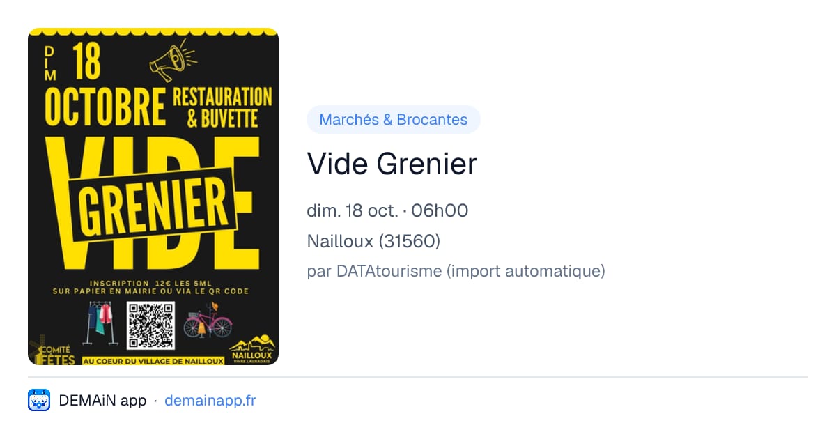Vide Grenier — Nailloux