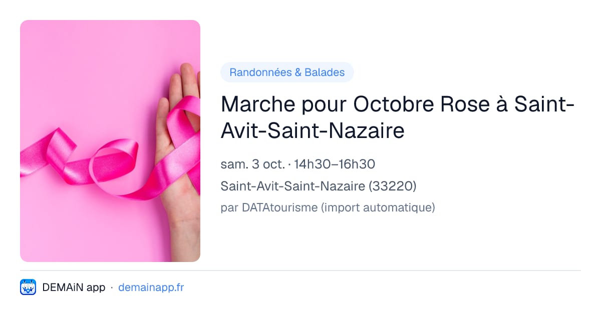 Marche pour Octobre Rose à Saint-Avit-Saint-Nazaire — Saint-Avit-Saint-Nazaire