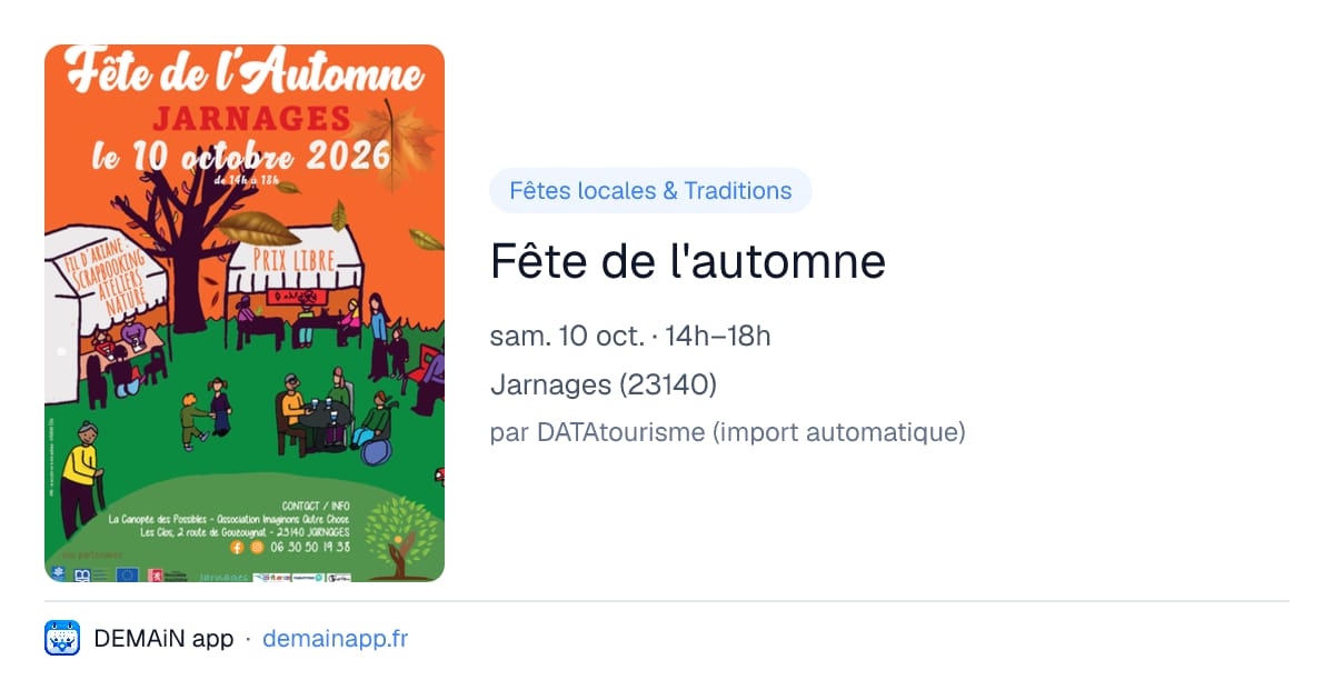 Fête de l'automne — Jarnages